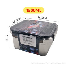 316 Stainless Steel Food-Grade Fresh-Keeping Box with Lid