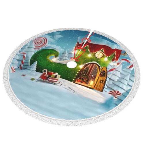 Christmas Tree Skirt 36 Inch Rustic Holiday Decor 1