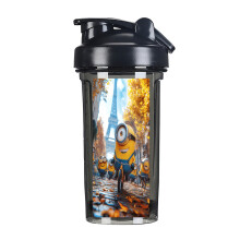 Minions fitness shaker cup 600ml portable water bottle