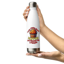 Muffin Lover Stainless Steel Water Bottle White