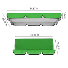 Jacenvly Oxford cloth canopy cover for garden seat, double