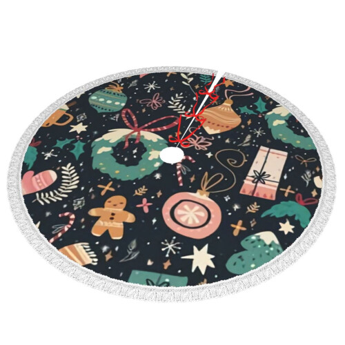 Christmas Tree Skirt 48 Inch Rustic Holiday Decor 1