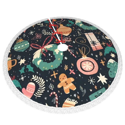 Christmas Tree Skirt 48 Inch Rustic Holiday Decor 2