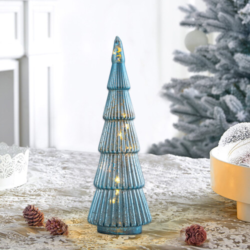 Gold Mercury Glass Christmas Tree – Battery Operated 2