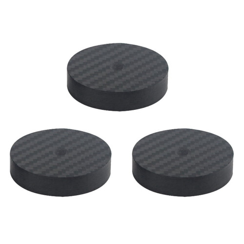 Carbon Fiber Speaker Isolation Pads 40x10mm 3-Pack