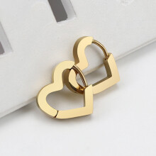 Punk Geometry Hoop Earrings Stainless Steel Pair
