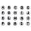 Acrylic Circle Letter Beads 3.5x7mm White 500 pcs 2