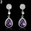 Women's rhinestone teardrop dangle earrings 1 pair 1