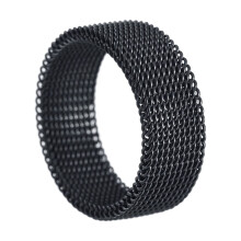 Jacenvly titanium steel woven ring 8mm US size