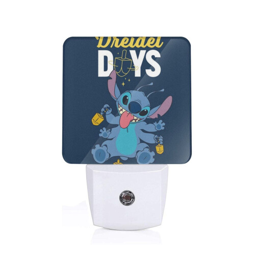 Anime Stitch Night Light Wall Plug with Dusk to Dawn Sensor
