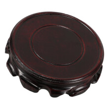 Purple Clay Pot Base Outdoor Flower Pot Stand Wooden