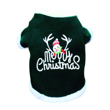 Dog Winter Christmas Plush Long-Sleeve Top 1 Piece