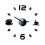 3D Roman numeral acrylic mirror wall clock sticker 1