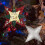 Christmas patchwork star template set four corner 4