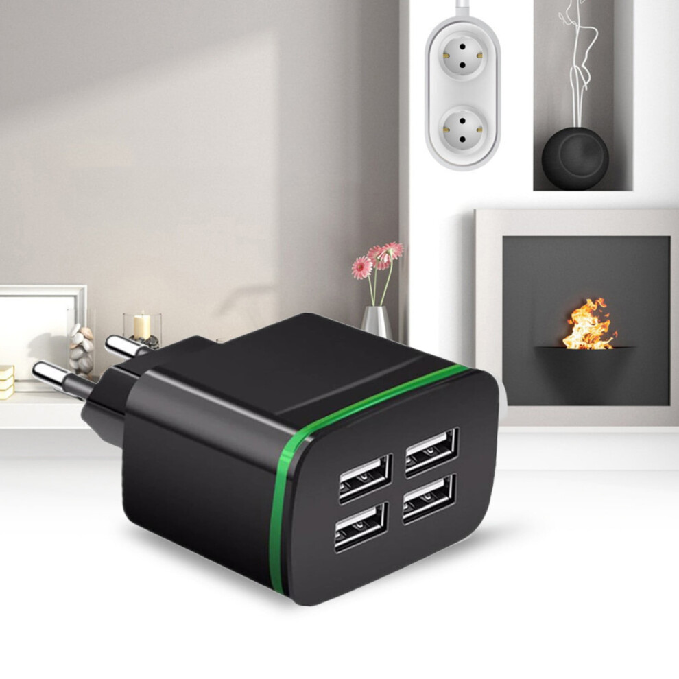 Usb Wall Charger 5V 4A 4-Port For Smartphones 946140144979