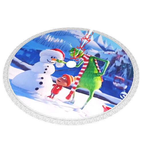 Christmas Tree Skirt 48 Inch Rustic Holiday Decor 1