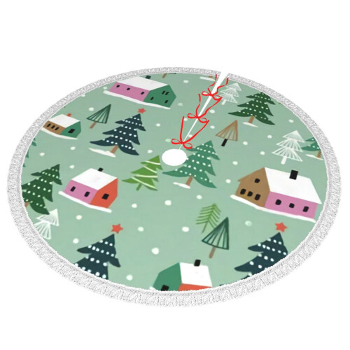 Christmas Tree Skirt 36 Inch Rustic Holiday Decor 1