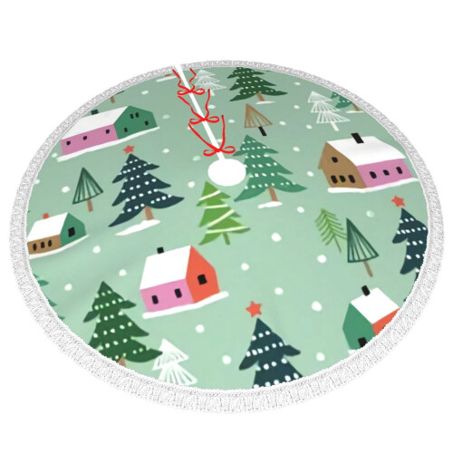 Christmas Tree Skirt 36 Inch Rustic Holiday Decor 2