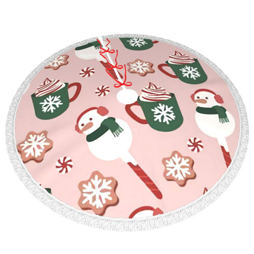 Christmas Tree Skirt 48 Inch Rustic Holiday Decor 2