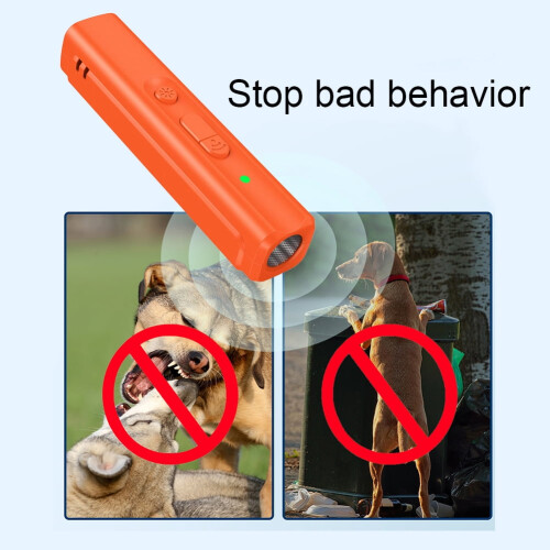 Ultrasonic Dog Bark Trainer Handheld Orange 2