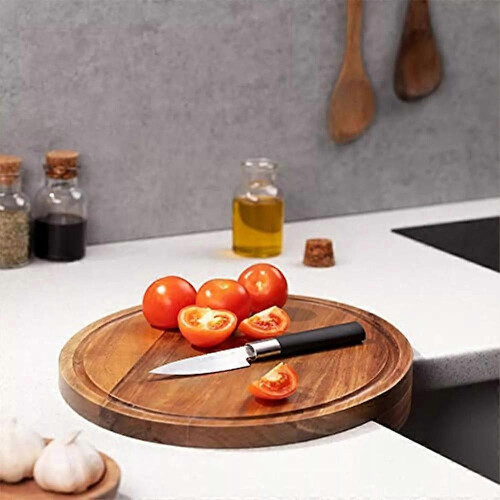(Round) Corner Cutting Board, Corner Countertop Cutting Board for Kitchen Counter 1