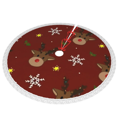 Christmas Tree Skirt 48 Inch Rustic Holiday Decor 1