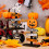 Wooden Halloween Pumpkin Desktop Ornament 5
