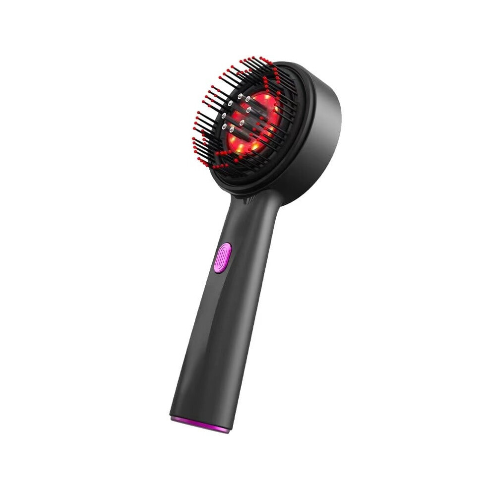 Natural Stone Scalp Massage Comb with Red Light Therapy