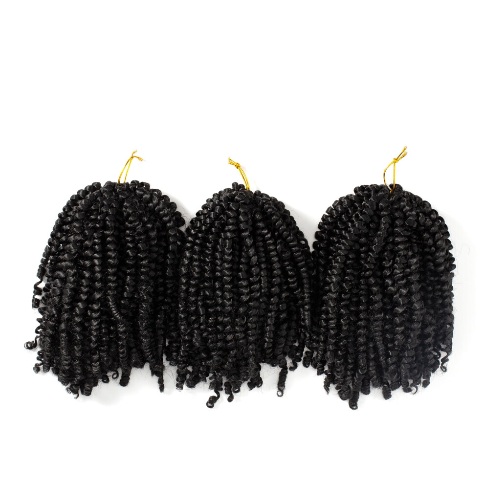 Spring Twist Crochet Braids Afro Kinky Curly 8 inch 3 packs