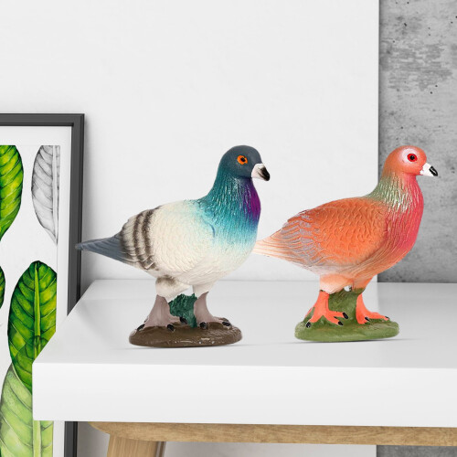 Pink pigeon figurine peace theme animal statue 2