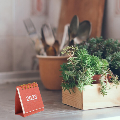 Red Desk Calendar Thick Paper Daily Schedule 2