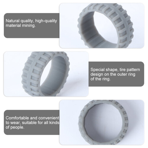 Silicone Finger Ring with Tire Pattern 1