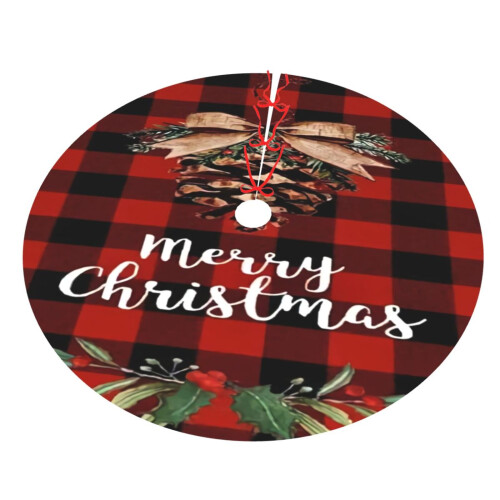 Christmas Tree Skirt Plaid 36 Inch 2