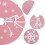 Christmas tree skirt burlap red snowflake 30 inch 2