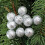 Glittered Berry Picks Christmas Decoration Silver 10pcs 4