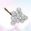 Glittered Berry Picks Christmas Decoration Silver 10pcs 5