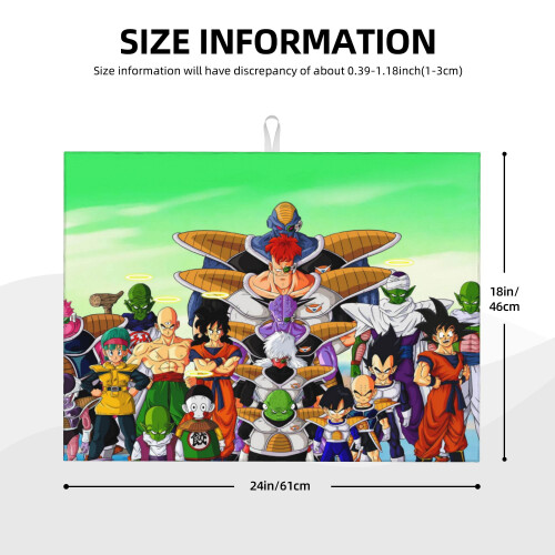 Dish Drying Mat Dragon Ball Z Microfiber 18x24 Inch 2