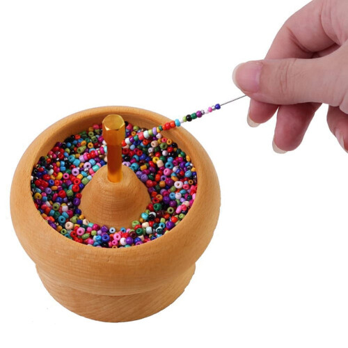 Wooden Bead Spinner Holder for Jewelry Making 2