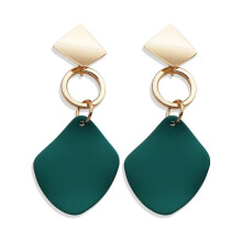 Women's Geometric Square Drop Stud Earrings 2 Pairs