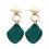 Women's Geometric Square Drop Stud Earrings 2 Pairs 1