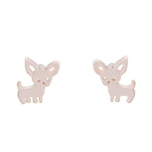 Women's Chihuahua Stud Earrings Cute Dog Design Pair