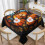 Halloween Pumpkin Tablecloth White Square 1