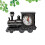 Railway Engine Alarm Clock Black Desktop Ornament 2