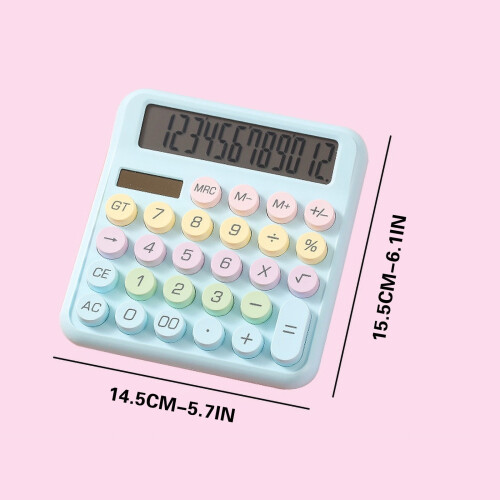 Lksixu mechanical calculator 12-digit desktop with dual 2