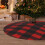 Christmas Tree Skirt Plaid 48 Inch Thick Rustic Holiday 8