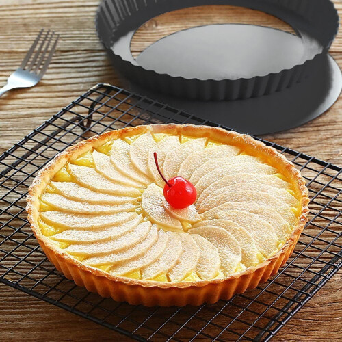 Tart Pie Pan 9 Inch Non-stick Removable Bottom 1