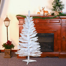 4 ft white artificial Christmas tree with 50 lights