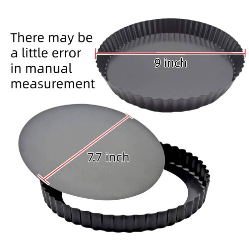 Tart Pie Pan 9 Inch Non-stick Removable Bottom 2