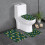 Conjunto de 3 tapetes de banheiro GBP_Packers Team, tapete antiderrapante para banheiro, 60 x 40 cm (24 x 16 polegadas). 1