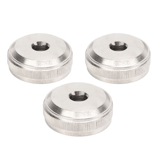 Silver Trumpet Valve Caps Metal 3 pcs 1
